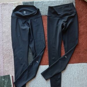 Alo Black Leggings (set of 2), size small